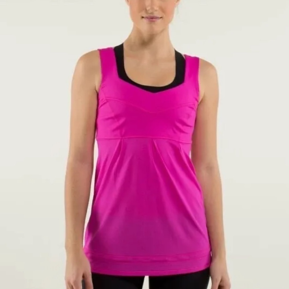Lululemon Tame me tank in fuscia pink